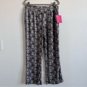 Goodnight Kiss | Pajama Pants | Grey/White/Pink | Size Large